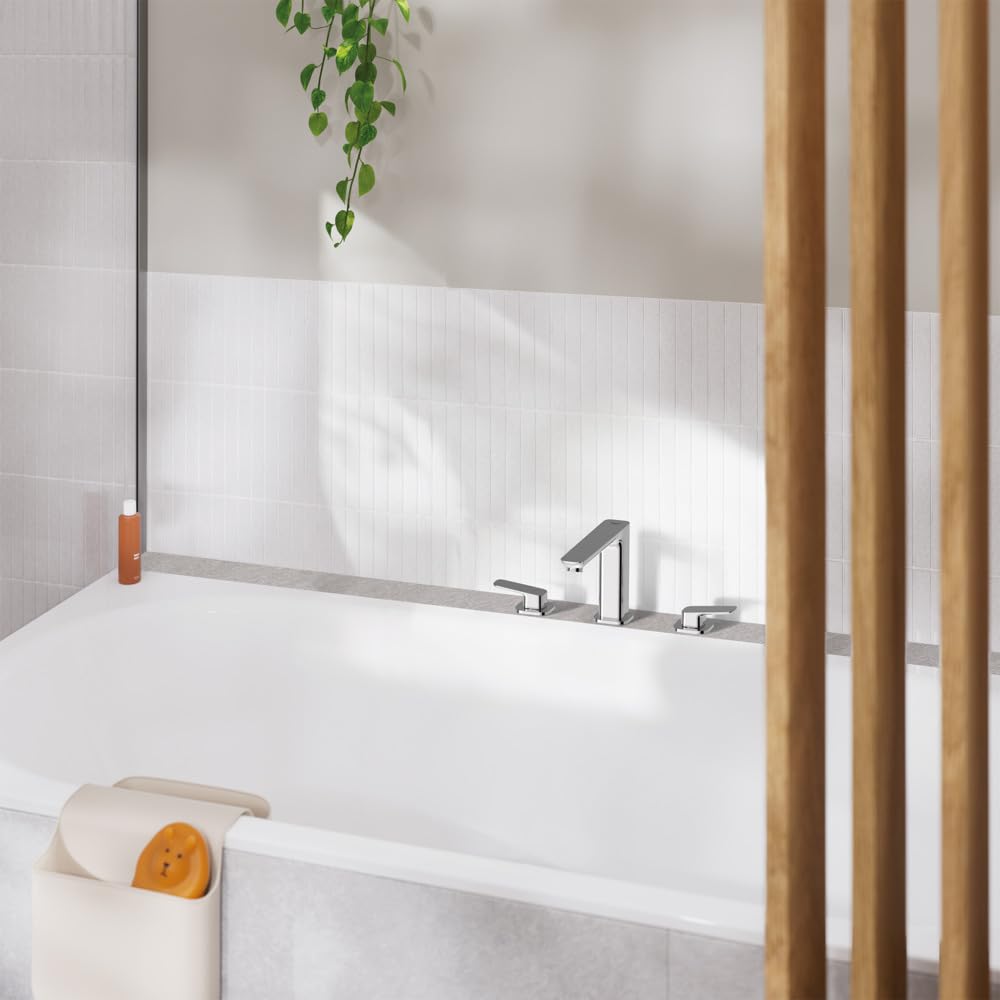 Grohe 1019220000 Cubeo 8-Inch Widespread 2-Handle Bathroom Faucet, 1.2 GPM, Starlight Chrome - Image 8