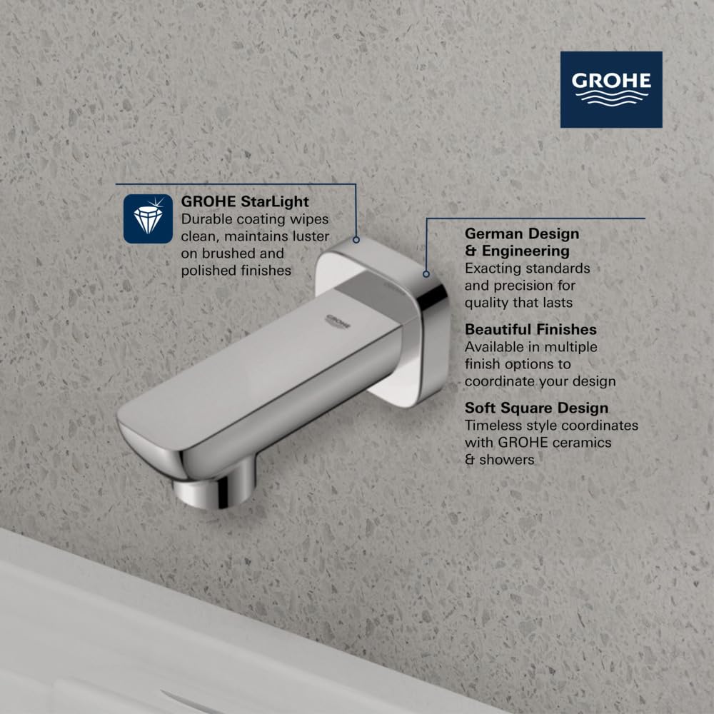 Grohe 101926GN00 Cubeo Tub Spout, Brushed Gold - Image 3
