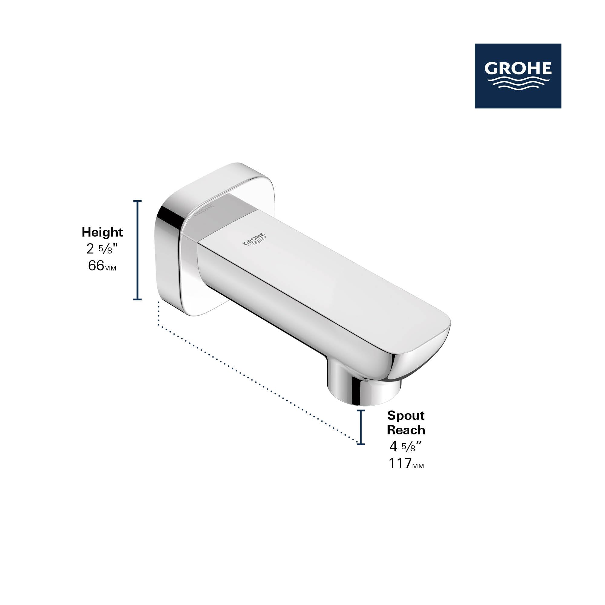 Grohe 101926GN00 Cubeo Tub Spout, Brushed Gold - Image 7