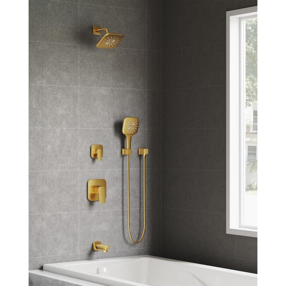 Grohe 101926GN00 Cubeo Tub Spout, Brushed Gold - Image 6