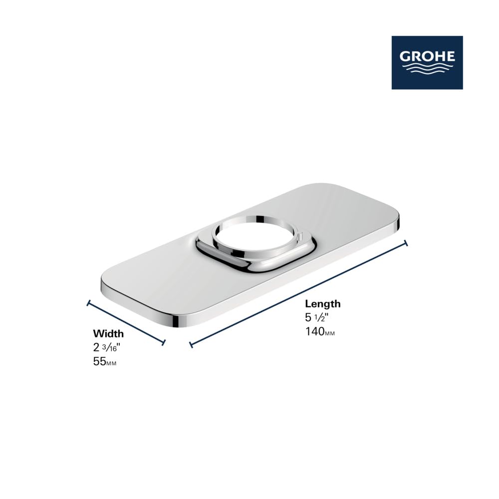 Grohe 1053780000 Cubeo Escutcheon for Single Hole Faucets, StarLight Chrome - Image 3