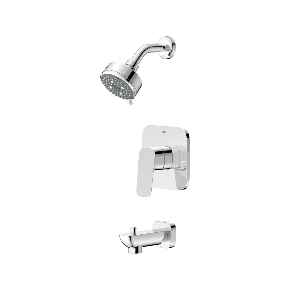 Grohe 1053800000 Cubeo Pressure Balance Valve Tub/Shower Trim Kit, StarLight Chrome - Image 6