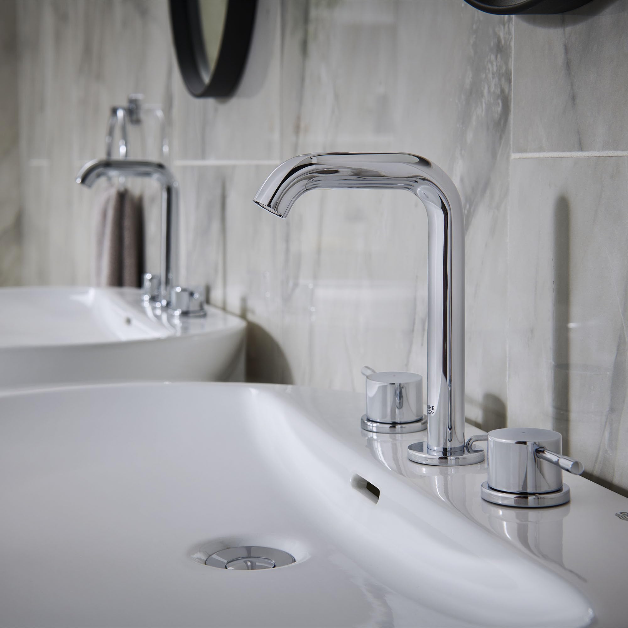 GROHE 2029700A Essence, 8-inch Widespread 2-Handle M-Size Bathroom Faucet 1.2 GPM, Chrome - Image 4