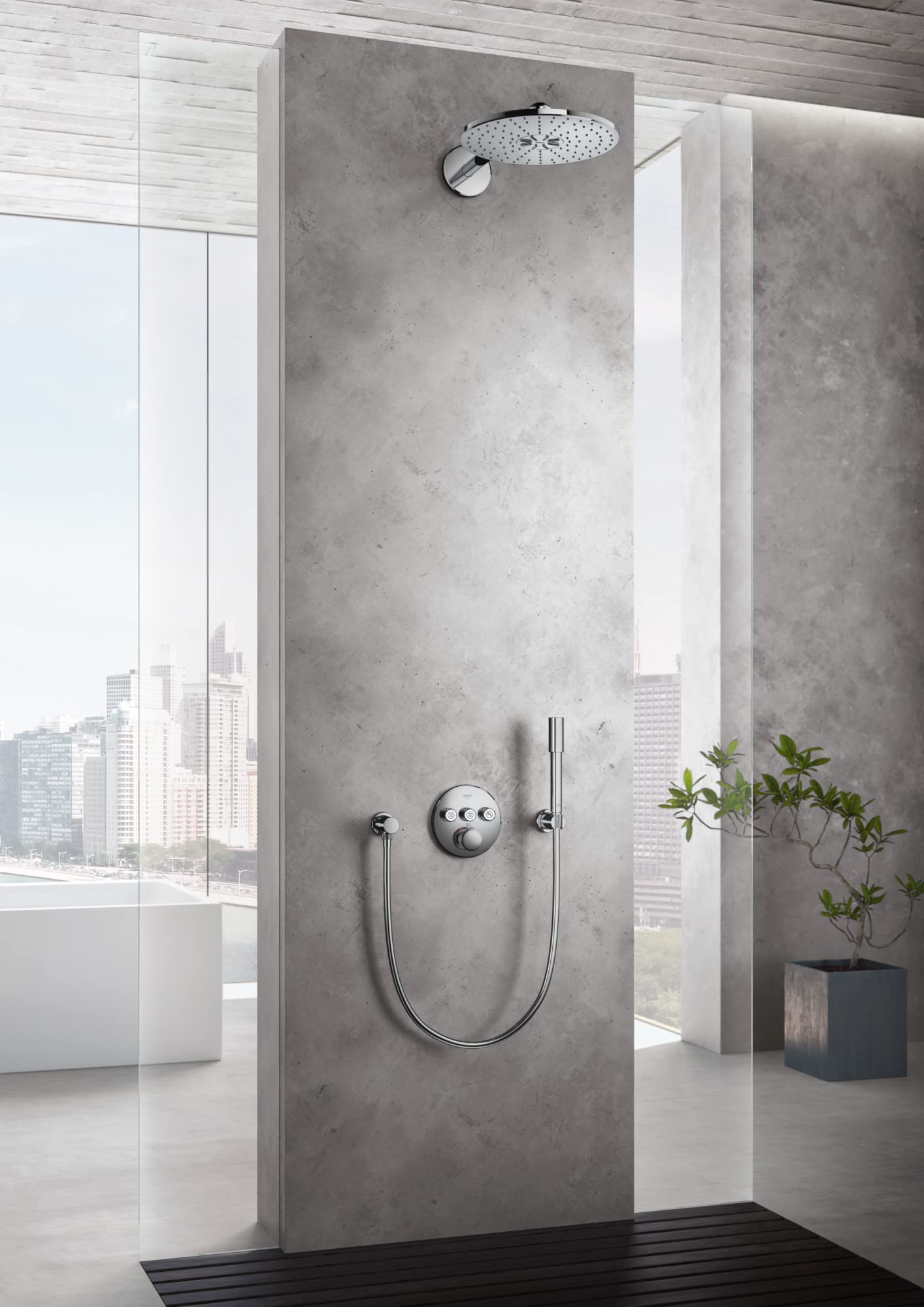 GROHE 26502EN0 Rain Shower 310 Smartactive 2 Spray Head Set, Brushed Nickel - Image 8