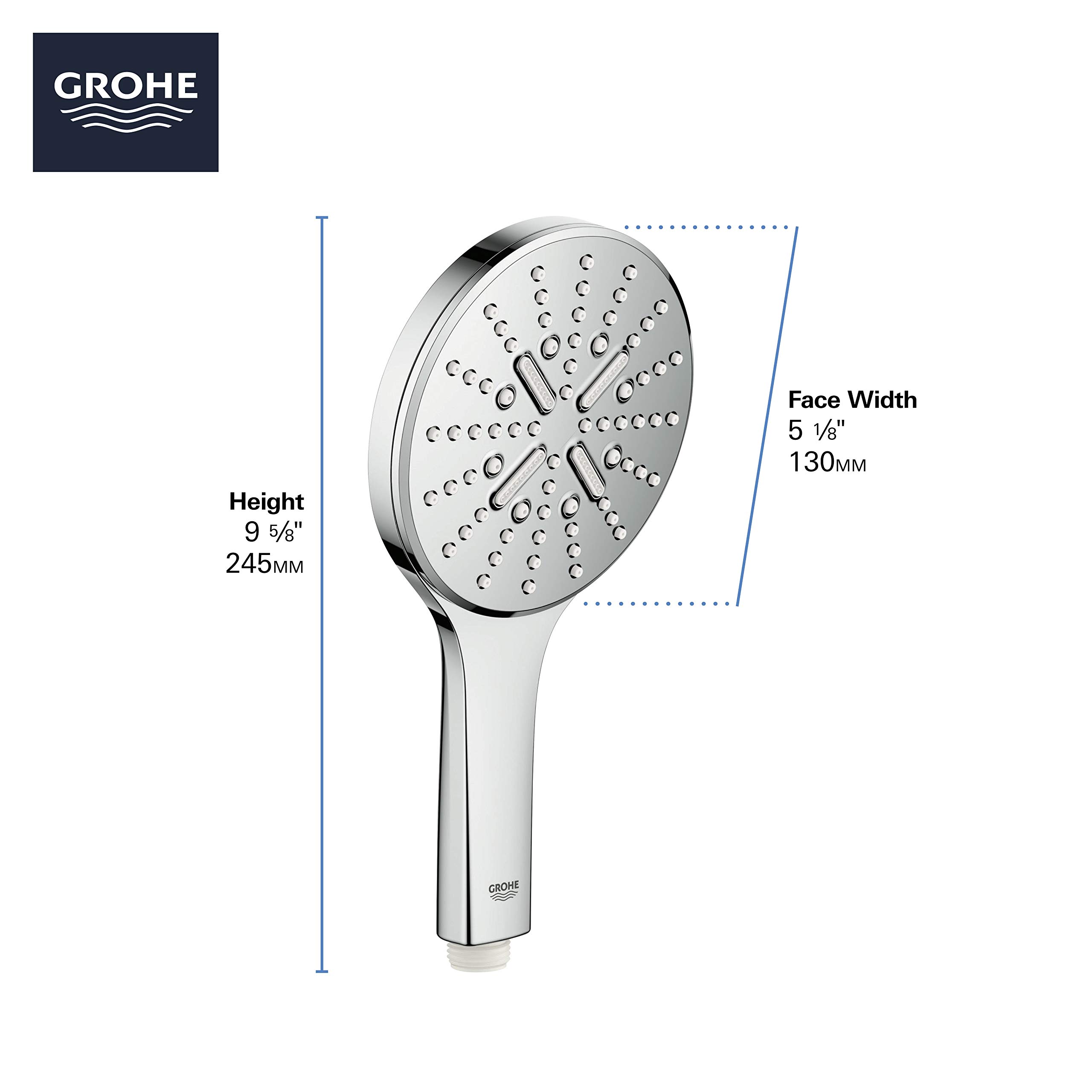 GROHE 265452430 Rainshower SmartActive Handshower 1.75 GPM, 3 Sprays, Matte Black - Image 4