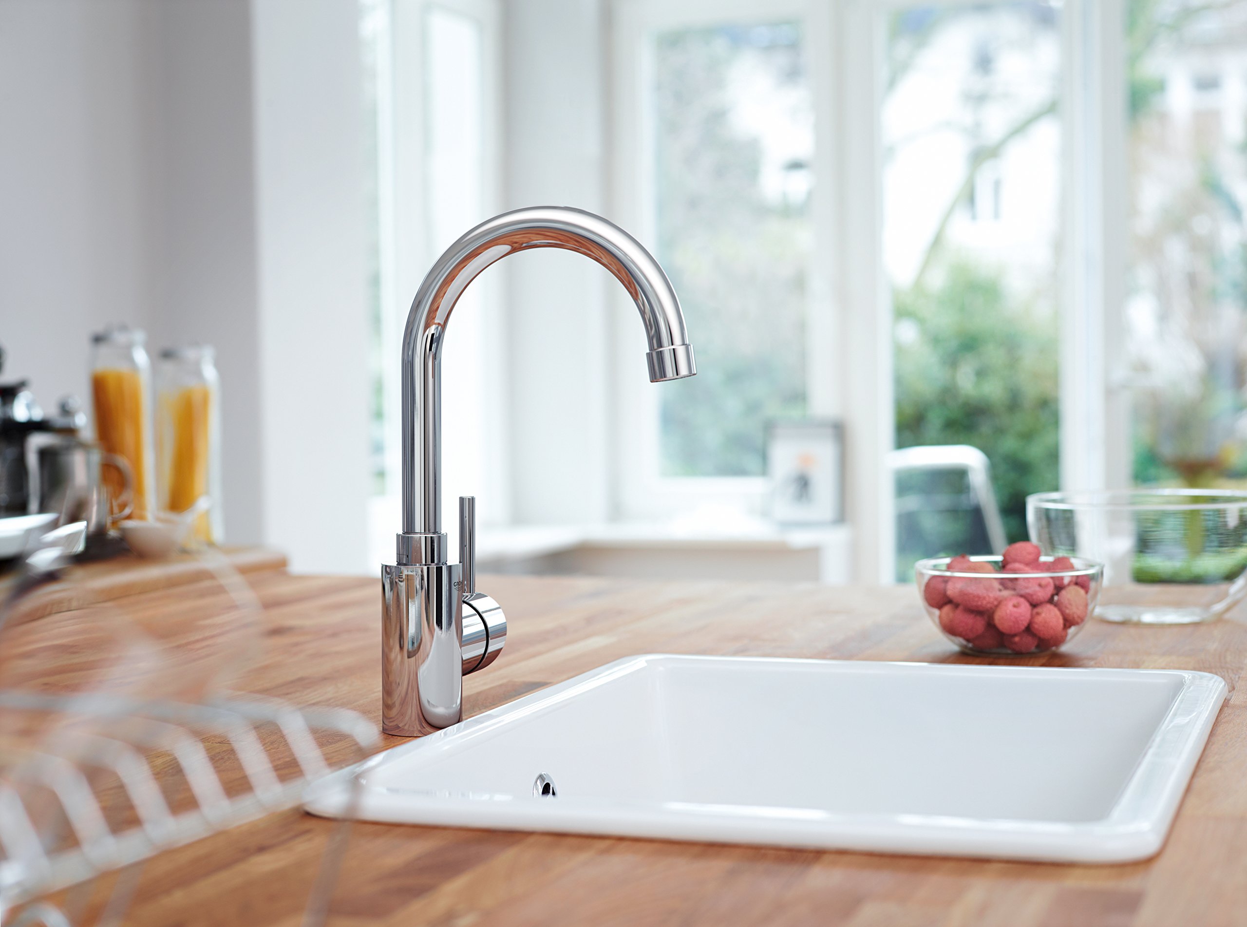 Grohe 31518000 Concetto Single-Handle Bar Kitchen Faucet, Starlight Chrome - Image 3