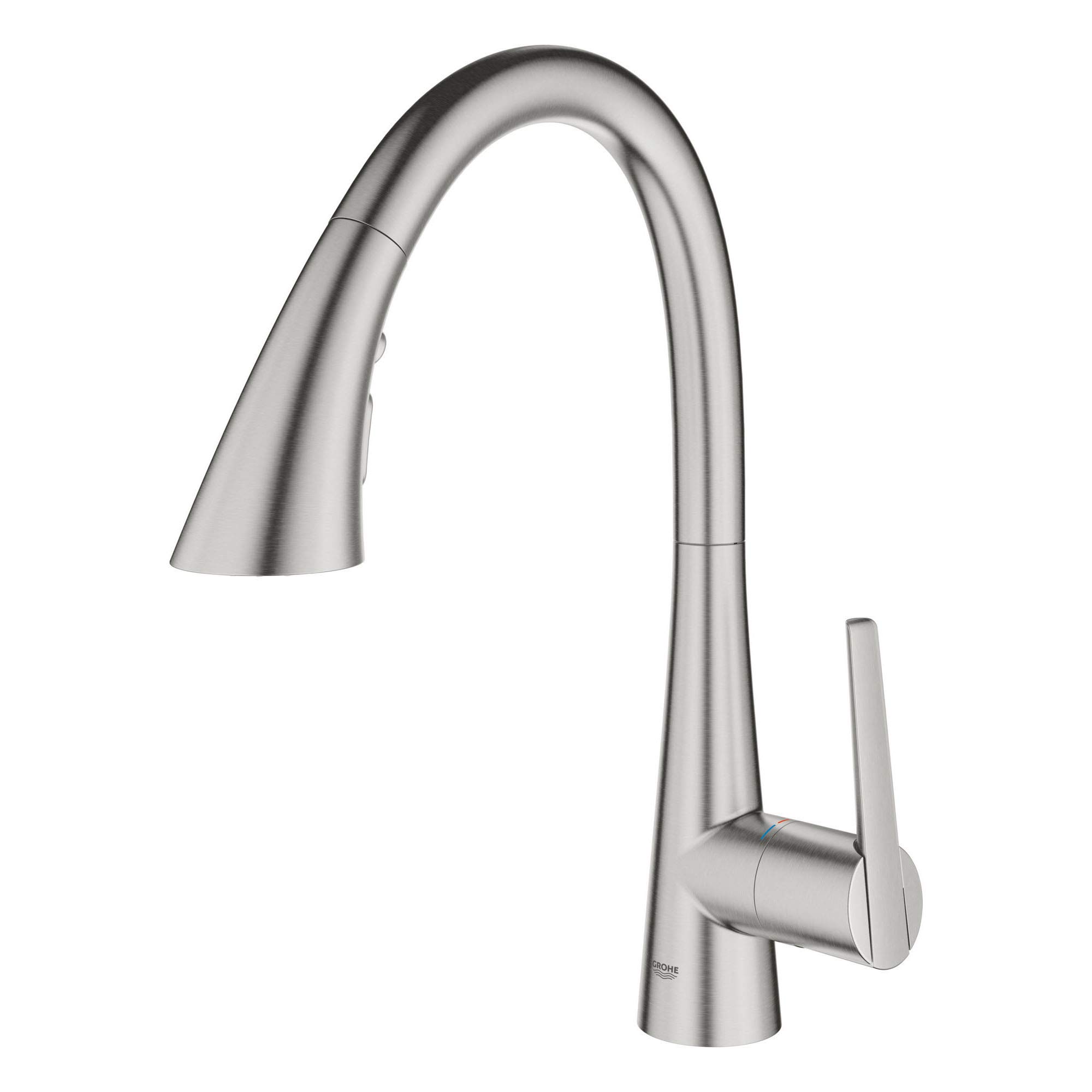 Grohe 32298DC2 Zedra Single-Handle Pull Down Triple Spray Kitchen Faucet in Supersteel - Image 8