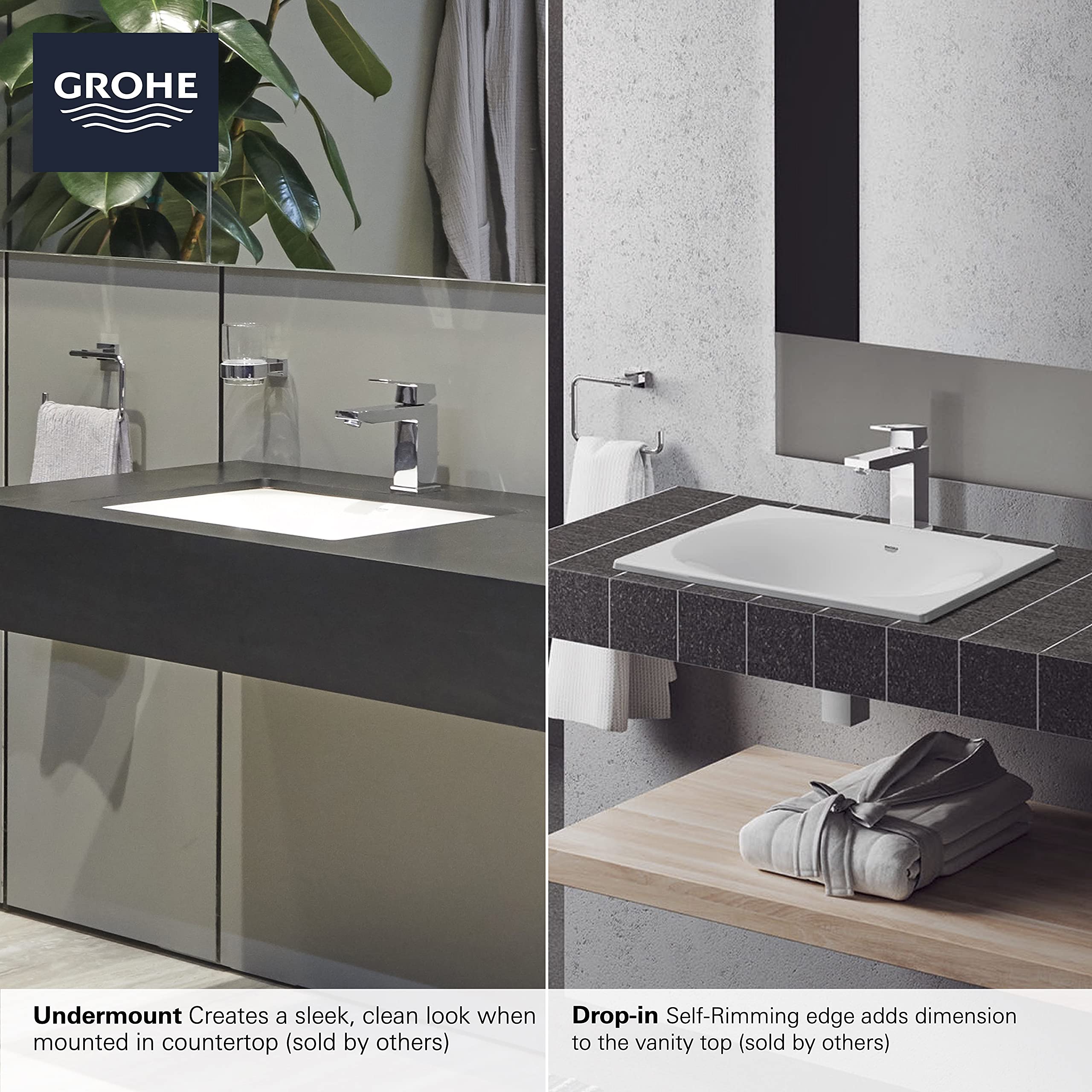 Grohe 39660000 Eurocube Under Counter 21" Bathroom Sink - Image 3