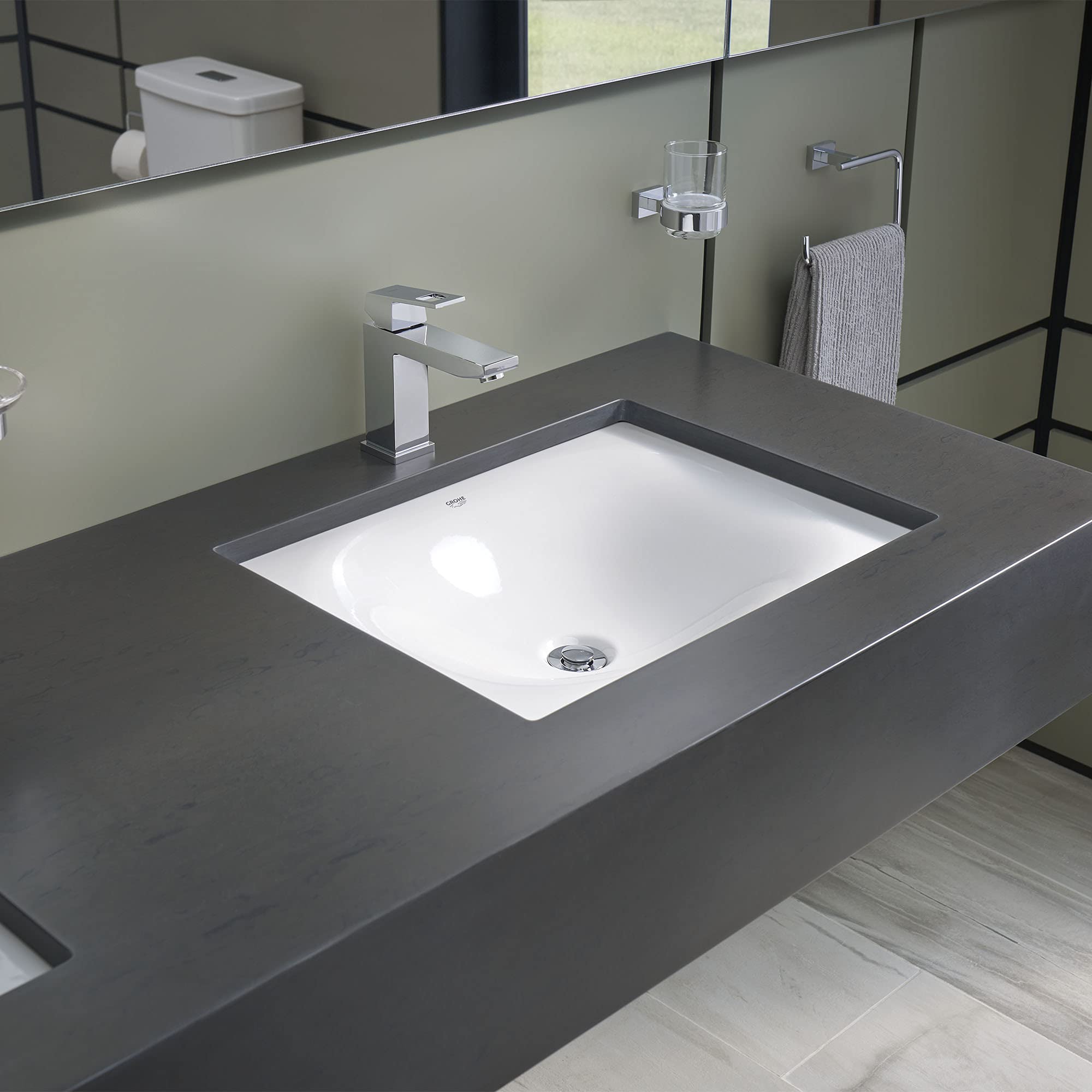 Grohe 39660000 Eurocube Under Counter 21" Bathroom Sink - Image 7