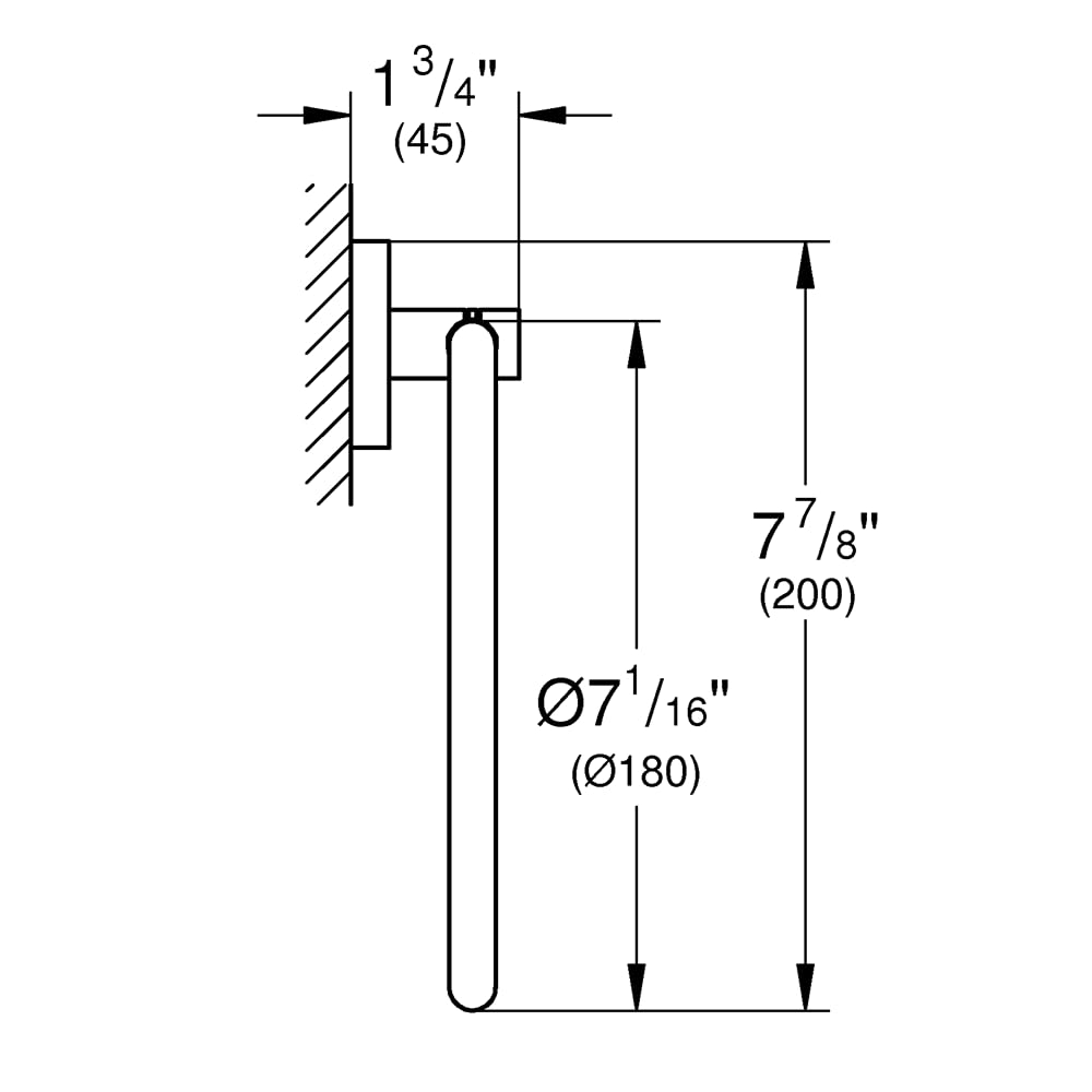 Grohe 40365001 Essentials Metal 7.48-in. Towel-Ring, Starlight Chrome - Image 6