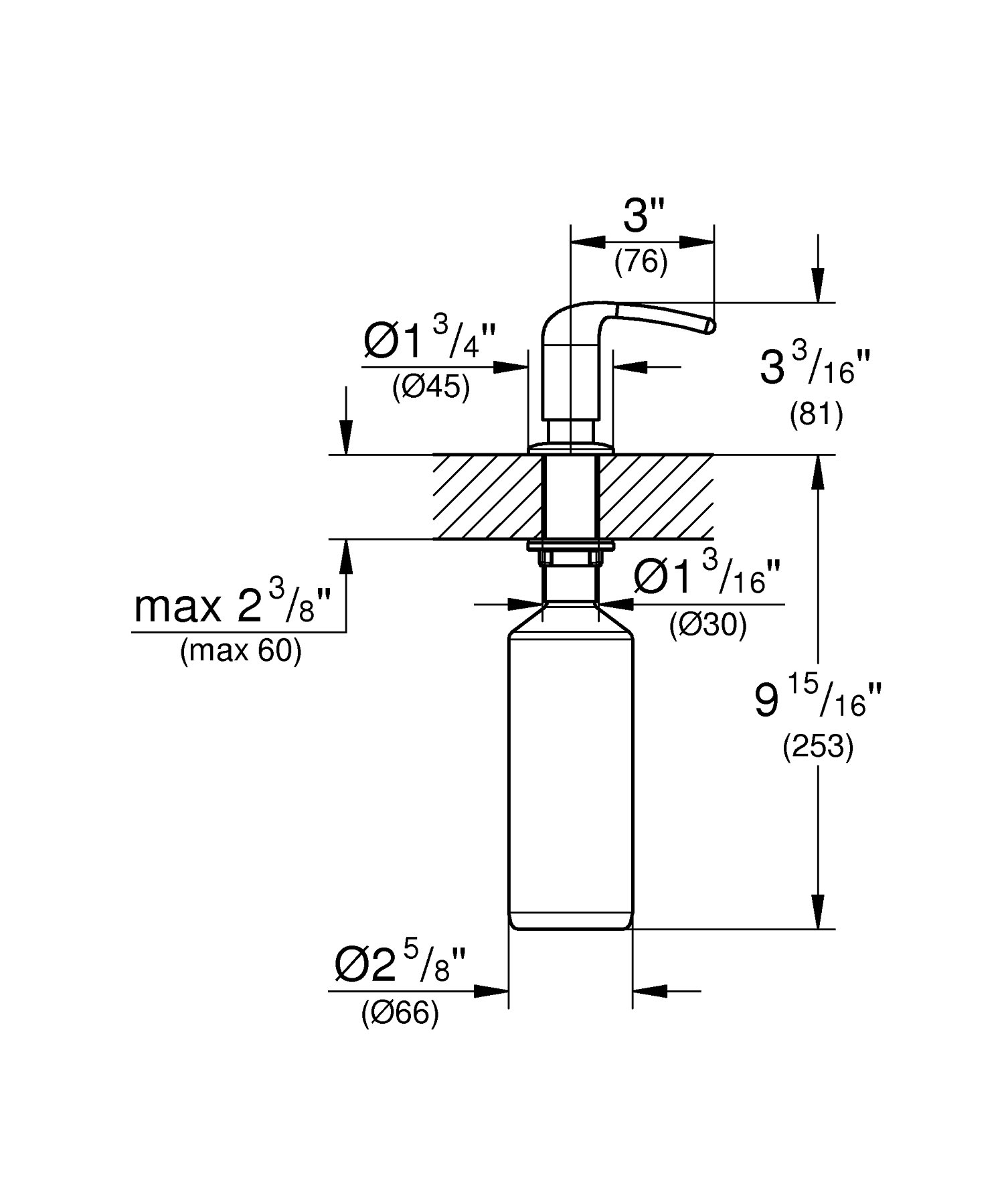 GROHE 40553000 Zedra Soap/Lotion Dispenser, Starlight Chrome - Image 3