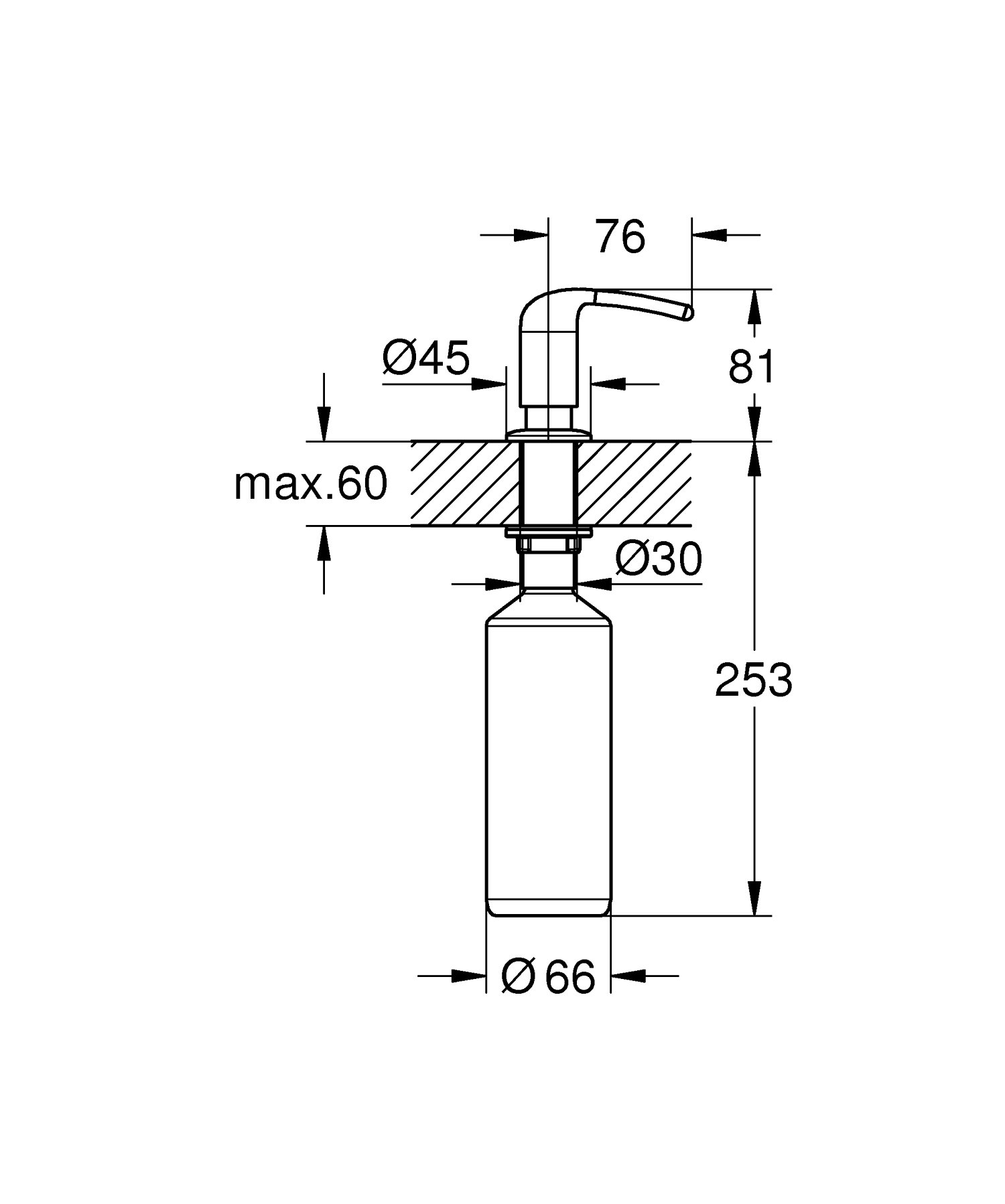 GROHE 40553000 Zedra Soap/Lotion Dispenser, Starlight Chrome - Image 4