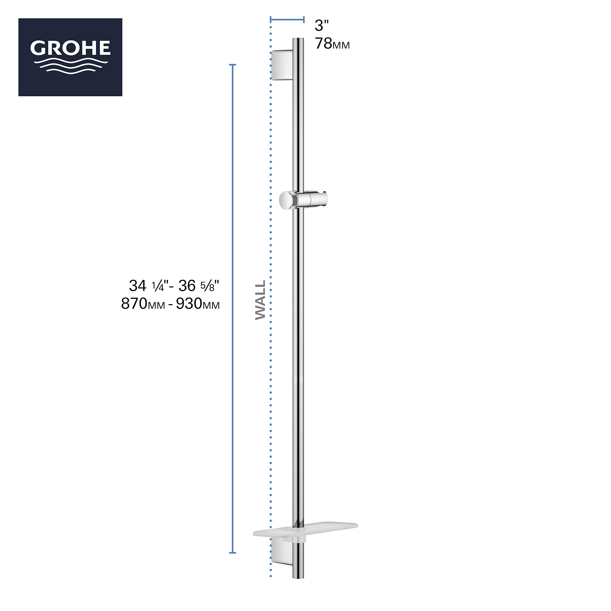 Rainshower 36" Shower Slide Bar, Brushed Cool Sunrise - Image 3